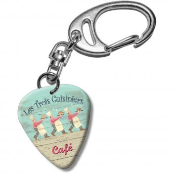 Les Trois Cuisiniers Cafe Martin Wiscombe Púa Para Guitarra Llavero Keyring Vintage Retro