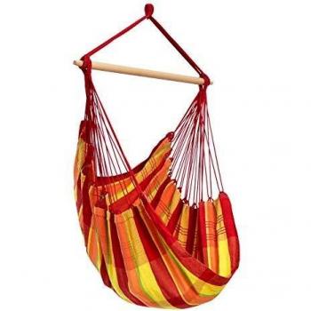 Amazonas Brasil Hanging Hammock Chair - Characteristics: Made from high-quality cotton, durable and weather-resistant fabric, supportive design for comfort, easy to hang with included hardware, suitable for indoor and outdoor use, available in various col