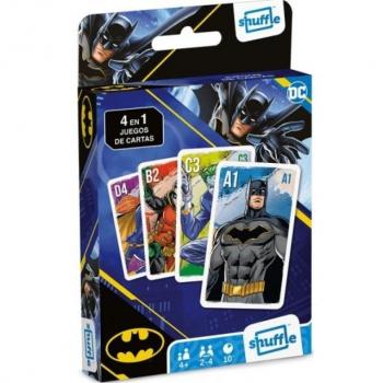 JUEGO DE CARTAS SHUFFLE 4 EN 1 DC COMICS BATMAN