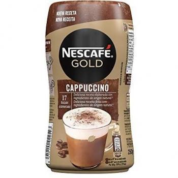 NESCAFÉ GOLD CAPPUCCINO NATURAL, cremoso café soluble con leche desnatada, Bote 250 g