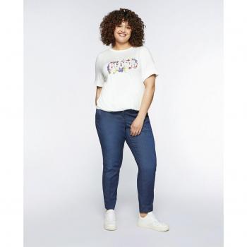 Vaqueros Estilo Chino con Bolsillos Halter y Plisado Planchado