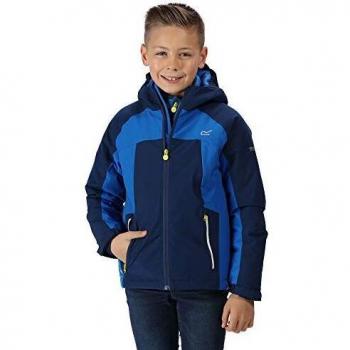 Regatta Aptitude Iv - Chaqueta impermeable aislada para niños, Unisex niños, Chaqueta aislante impermeable., RKP207 2VIC03, Prussian/Oxford Azul, 3-4