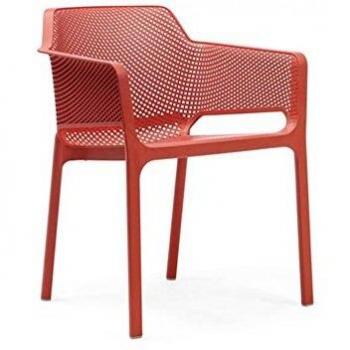 Sillón de jardín Net Nardi con apoyabrazos, resistente y apilable