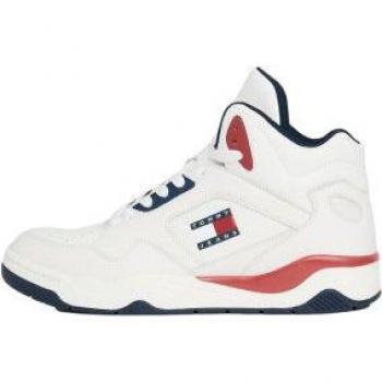 Zapatillas de piel Basket blanco Tommy Jeans