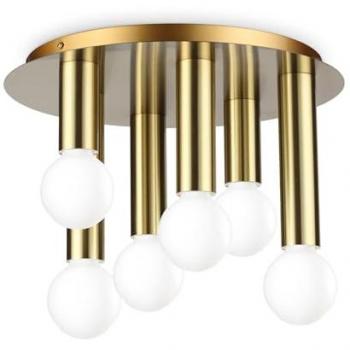 Petit Downlight de superficie de 6 luces de latón - Luz de techo contemporánea Petit Metal Latón 6 luces E27 42W Ip20