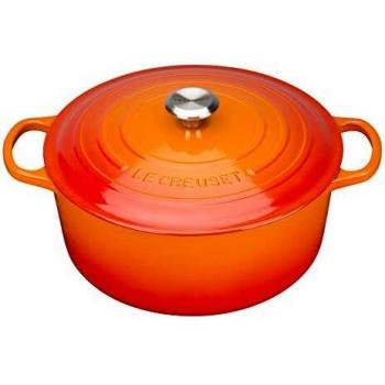 Le Creuset Signature Enamelled Cast Iron Round Casserole Dish With Lid, 24 cm, 4.2 Litre, Volcanic, 211772409