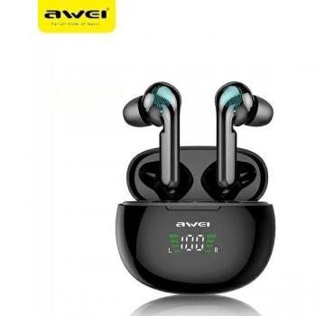 Auriculares Inalámbricos Awei T15P Bluetooth 5.0 TWS con Estuche de Carga LED, Control Táctil y Reducción de Ruido - Color Negro