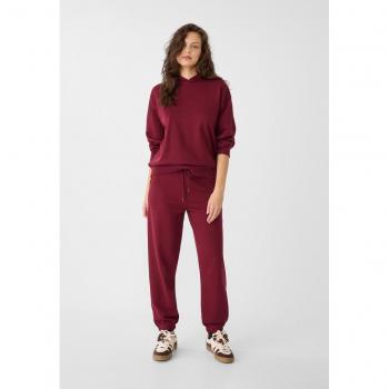 Burgundy Plush Joggers Size S