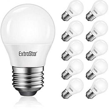 10 x Bombillas LED E27, 5W Equivalente a 40 W Halógena, Luz Fría 6500K, 400 Lúmen, No regulable, Paquete de 10