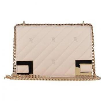 Elisabetta Franchi Quilted Shoulder Bag - Ivory & Black, Women's One Size