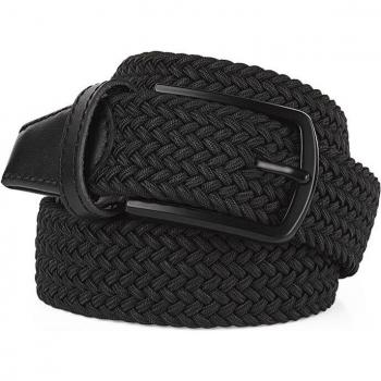 Cinturón elástico para hombre Jaslen 501105 con hebillas de metal, ideal para uso diario, elegante y en color negro