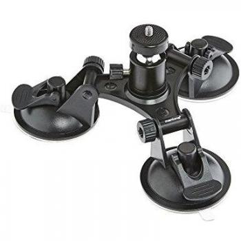 Mantona 3 Patas Soporte con Ventosa para GoPro  Negro