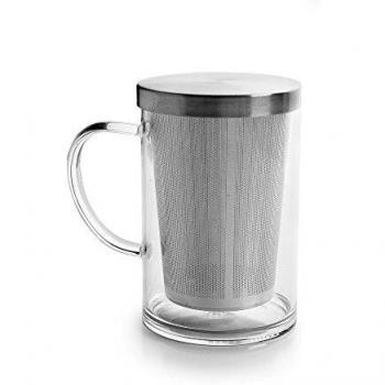 IBILI 624600 Taza de té, borosilicato + INOX, Transparente, 105 x 95 x 138 cm
