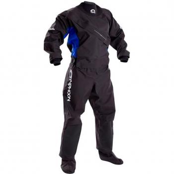 2017 Typhoon LADIES Ezeedon 3 Front Zip Drysuit BLACK/Blue 100159 - SUIT ONLY Size-- - Small
