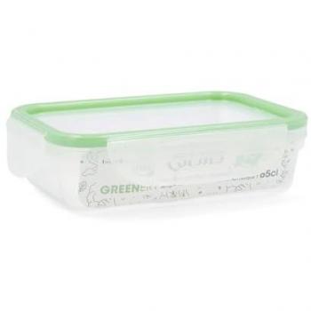 Fiambrera Hermética Quid Greenery 1,05 L (Pack 4x) Transparente Plástico Rectangular