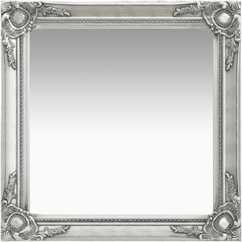Espejo de pared barroco 60x60 cm plata estilo plateado Day and Night