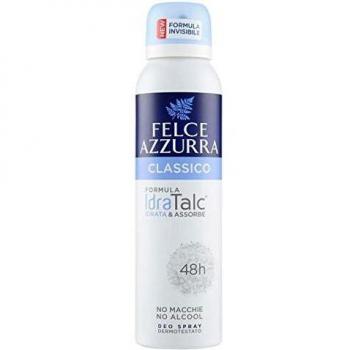 Deodorante Spray Classico Felce Azzurra 150ml Fórmula Idra Talc 48h