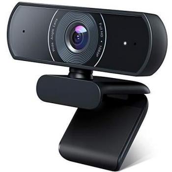 Roffie Cámara Web Full HD 1080P con micrófono, computadora portátil PC Webcam de Escritorio USB 2.0 Webcam para videollamadas, Estudios, conferencias, grabación, Juegos con Clip Giratorio