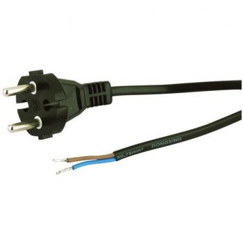 Conexión 2x1mm2 H05VVH2-F negra. 1,80m 36.745 8430552095612