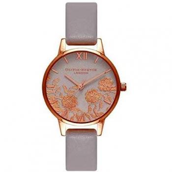Olivia Burton Reloj Analógico para Mujer de Cuarzo con Correa en Cuero OB16MV69