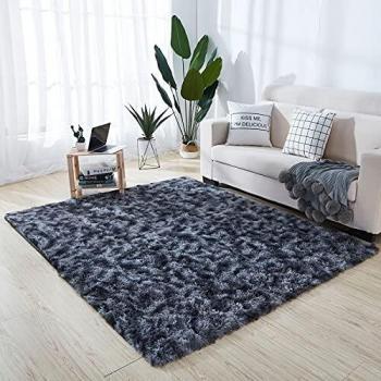 VOFUSHON Alfombras Salon Grandes Pelo Largo Alfombra Habitación Dormitorio Lavables Alfombra de Pelo Largo para salón o Dormitorio, Alfombra esponjosa, Alfombra de Cama