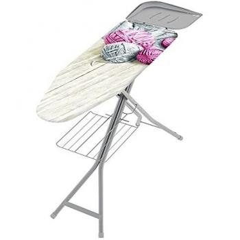 Tabla de Planchar Turbo Vapor 120x40 cm con Soporte para Caldera, Metal, Gris