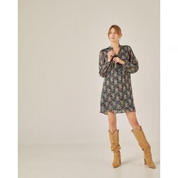 Vestido de Mujer Corto Recto Manga Larga NIZA