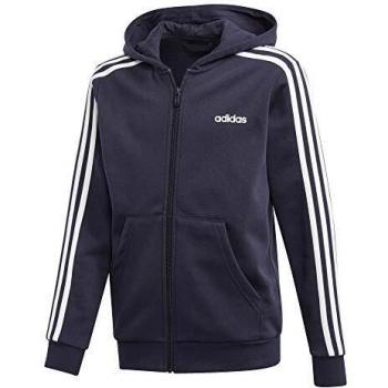 adidas YB E 3S FZ HD Hooded Track Top, Niños, Legink/White, 910A