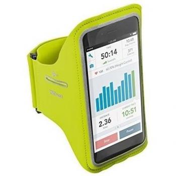 Trust Urban Bracus - Brazalete Impermeable con Velcro para Correr para Apple iPhone 6 Plus, Verde Lima
