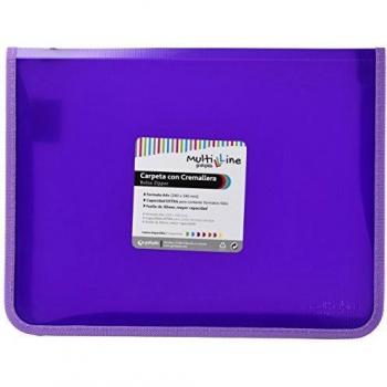 Grafoplas 4802235 - Carpeta con cremallera, color violeta, A4+