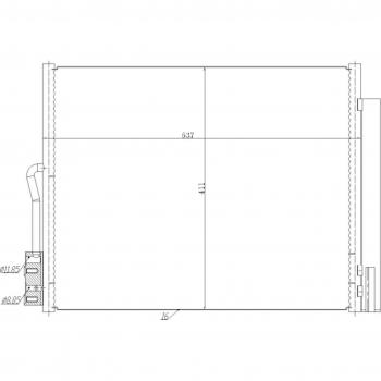 Condensador de aire acondicionado EASY FIT NRF 350478 con secador y junta anular 20,2 17 517