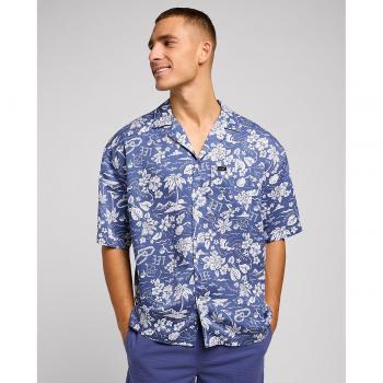 Camisa de hombre de corte relaxed con flores en color azul - Lee