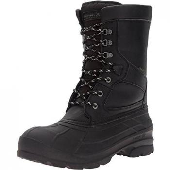 Kamik Nation Pro Men's Waterproof Black Leather Winter Boots Size 12 (US) / 45 (EU)