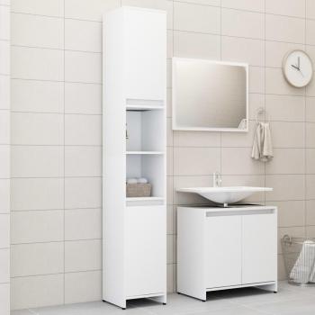 Conjunto de muebles de baño 3 piezas en tablero de Aglomerado - Blanco