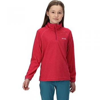 Regatta Kids' Loco Half Zip Fleece in Pink Potion - Size 5-6 Years