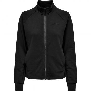Sudadera Only Play Melina con Cremallera para Mujer, Color Negro, Estilo Deportivo, Composición de Materiales Transpirables y Confortables, Diseño Moderno y Casual