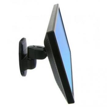 Ergotron 200 Series Wall Mount Pivot - Kit de Montaje para Monitor de hasta 24 - Color Negro