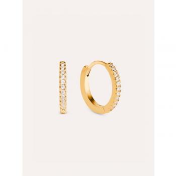 Pendientes Aro Cleo L de Plata de Ley 925 bañados en Oro de 18 Kt. - Joyas elegantes y sofisticadas para mujer