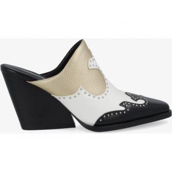 Zuecos de tacón de mujer estilo cowboy Noa Harmon con micro remaches en varios colores y botines Andre 9635-0M60 multi negro