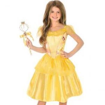 Disfraz Bella y Bestia Niña - Disfraz Princesa Niña En Talla M (7-8 años)