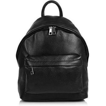 FIRENZE ARTEGIANI. Ildegonda Bolso Mochila Mujer.Piel auténtica Dollaro .Mochila Bolso Mujer.Made in Italy. Vera Pelle Italiana.25x12x31 cm. Color: Negro