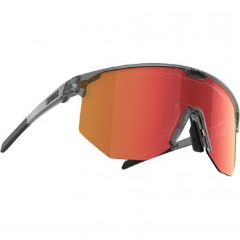 Bliz Hero Cycling Glasses - Transparent Dark Frame / Brown with Red Multi Lens