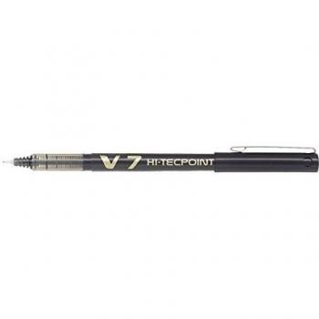 PILOT-Lote de 3 bolígrafos roller V7 Hi-Tecpoint-Tinta líquida, color negro