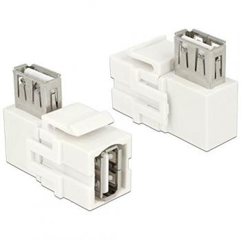 Adaptador Keystone USB 2.0 A Hembra 90° Blanco