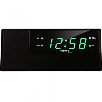 Reloj Digital Negro Technoline WT 488 con Radio, Sleep-Timer y Función de Dimmación