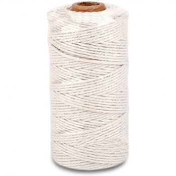G2PLUS 200M Cuerda de Algodón,Macrame Cuerda de Algodón Hilo Macrame 2mm Cordel de Jardín para Jardinería Envolver Regalos,Hornear Manualidades