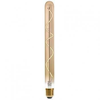 Bombilla LED Ámbar Tubería E27 30cm Filamento Trenzado 6W
