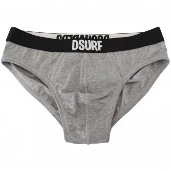 Dsquared2 Gray DSURF Logo Cotton Stretch Men Brief Underwear - IT5 | M