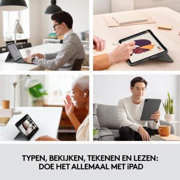 Logitech Combo Touch Funda con Teclado para iPad Air 4/5 Francés AZERTY Gris