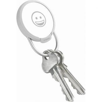 Orbitkey Slim AirTag Case - Granite Gray, TPU with Steel Ring, Engravable